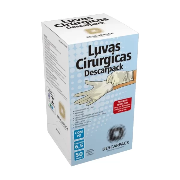 Luva Cirúrgica Com Pó Descarpack com 50 Pares