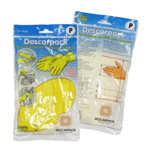 Luva de Látex para Limpeza Descarpack com 1 Par