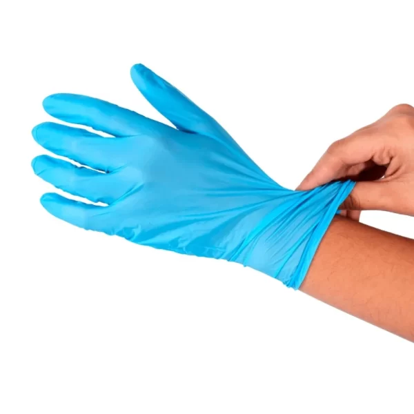 Luva Nitrílica Powder Free Azul Descarpack com 100 Unidades