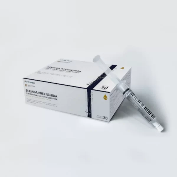 Seringa Preenchida com Solução Salina 10ml Descarpack com 30 Unidades