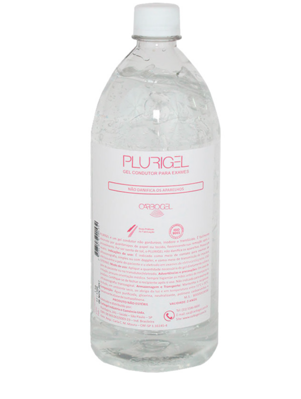 Gel Condutor Plurigel para Ultrassom e Eletrocardiograma 1kg - PLURIGEL