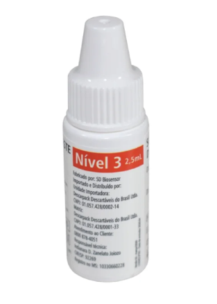 Solução Controle para Teste de Glicemia Nível 3 2,5ml Descarpack Plus